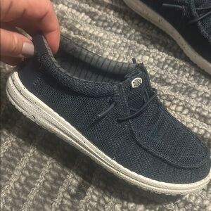 Hey Dude Dark Blue Knit Shoes with White Sole